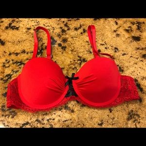 $7 or 3 items for $15- Red bra with black accents